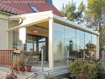 Glashaus - Terrassenueberdachung mit Infrarotheizung